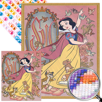 Disney Snow White - AB Round Drill Diamond Painting 40*50CM