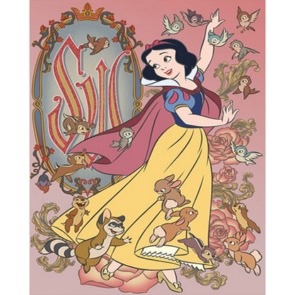 Disney Snow White - AB Round Drill Diamond Painting 40*50CM