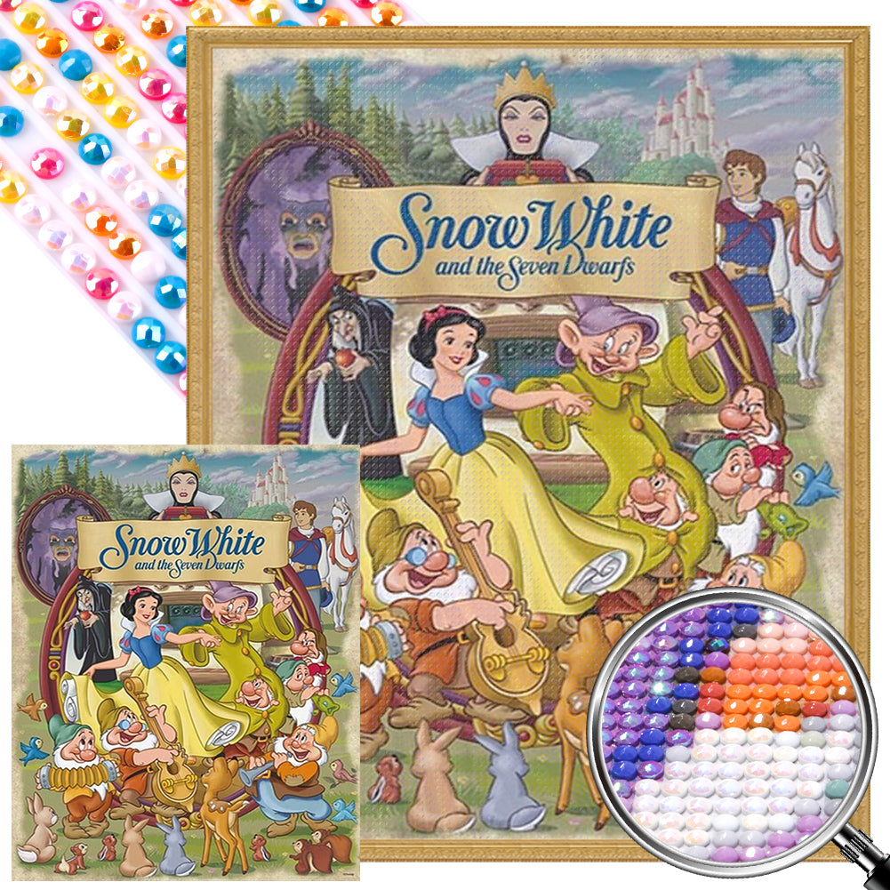 Disney Snow White And The Dwarfs - AB Round Drill Diamond Painting 40*50CM