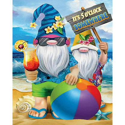 Summer Gnome - AB Round Drill Diamond Painting 40*50CM