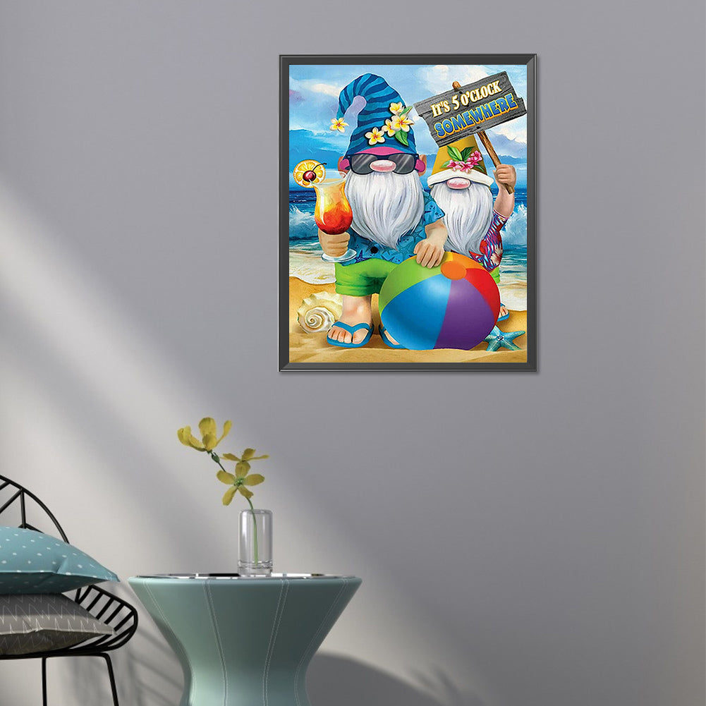 Summer Gnome - AB Round Drill Diamond Painting 40*50CM