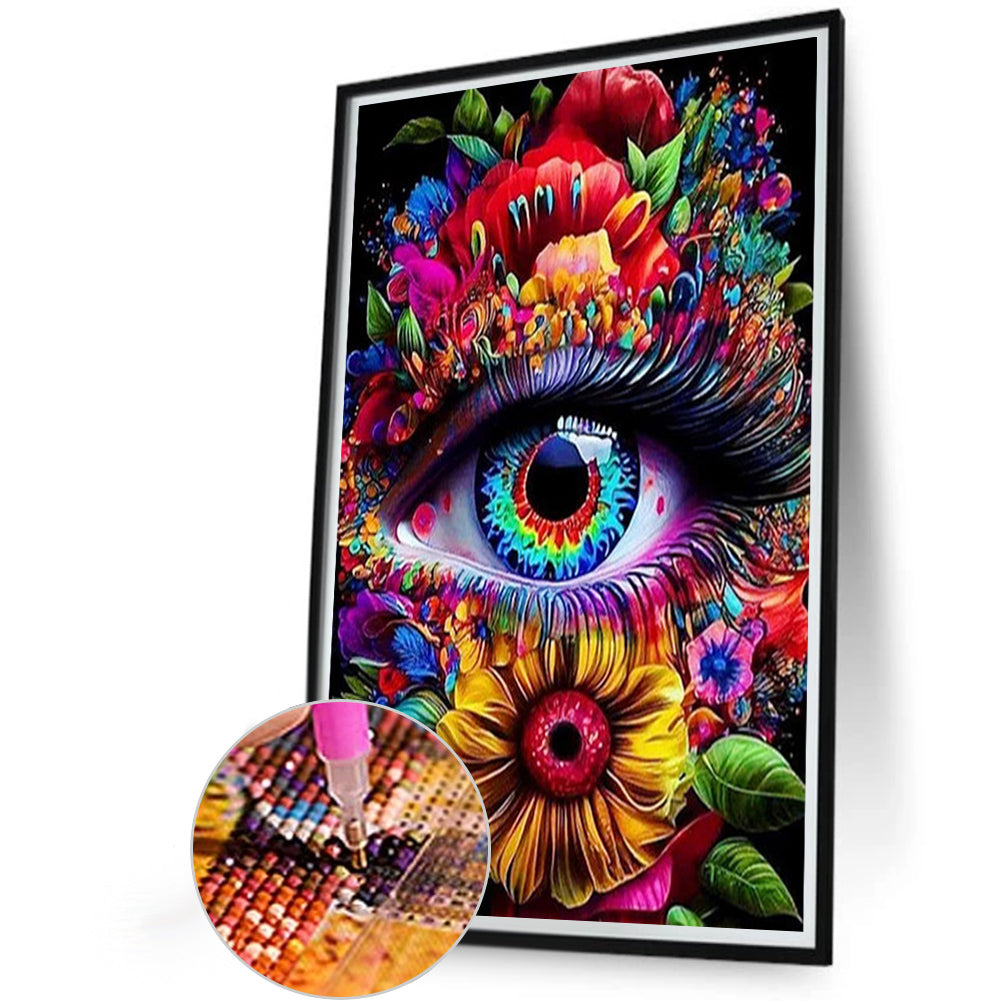 Eye - AB Round Drill Diamond Painting 40*60CM