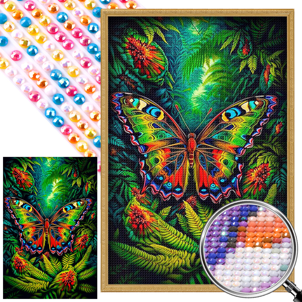 Butterfly - AB Round Drill Diamond Painting 40*60CM