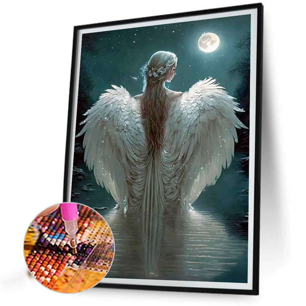 Winged Angel - AB Round Drill Diamond Painting 40*50CM