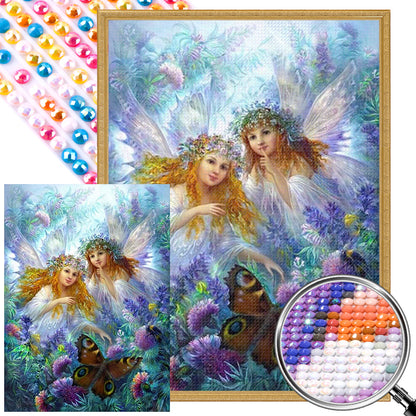 Angel Girl - AB Round Drill Diamond Painting 40*55CM