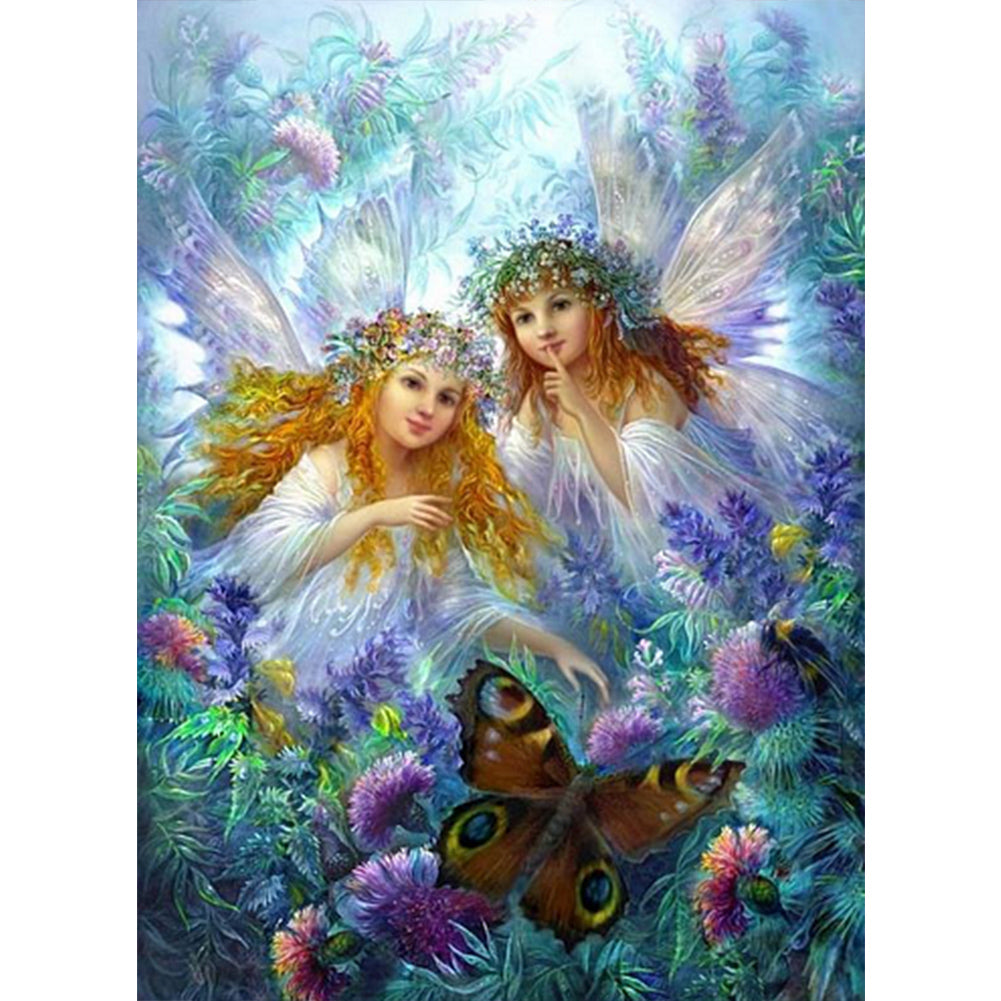 Angel Girl - AB Round Drill Diamond Painting 40*55CM