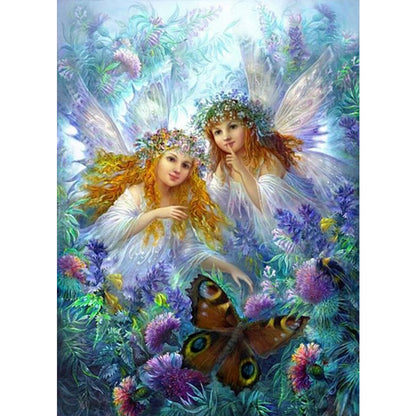 Angel Girl - AB Round Drill Diamond Painting 40*55CM