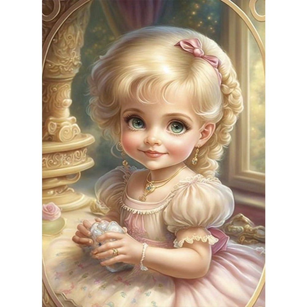 Angel Girl - AB Round Drill Diamond Painting 40*55CM