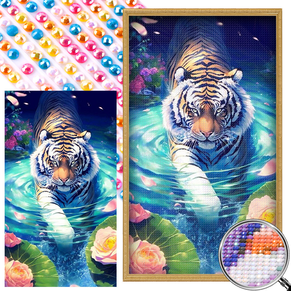 Tiger - AB Round Drill Diamond Painting 40*70CM