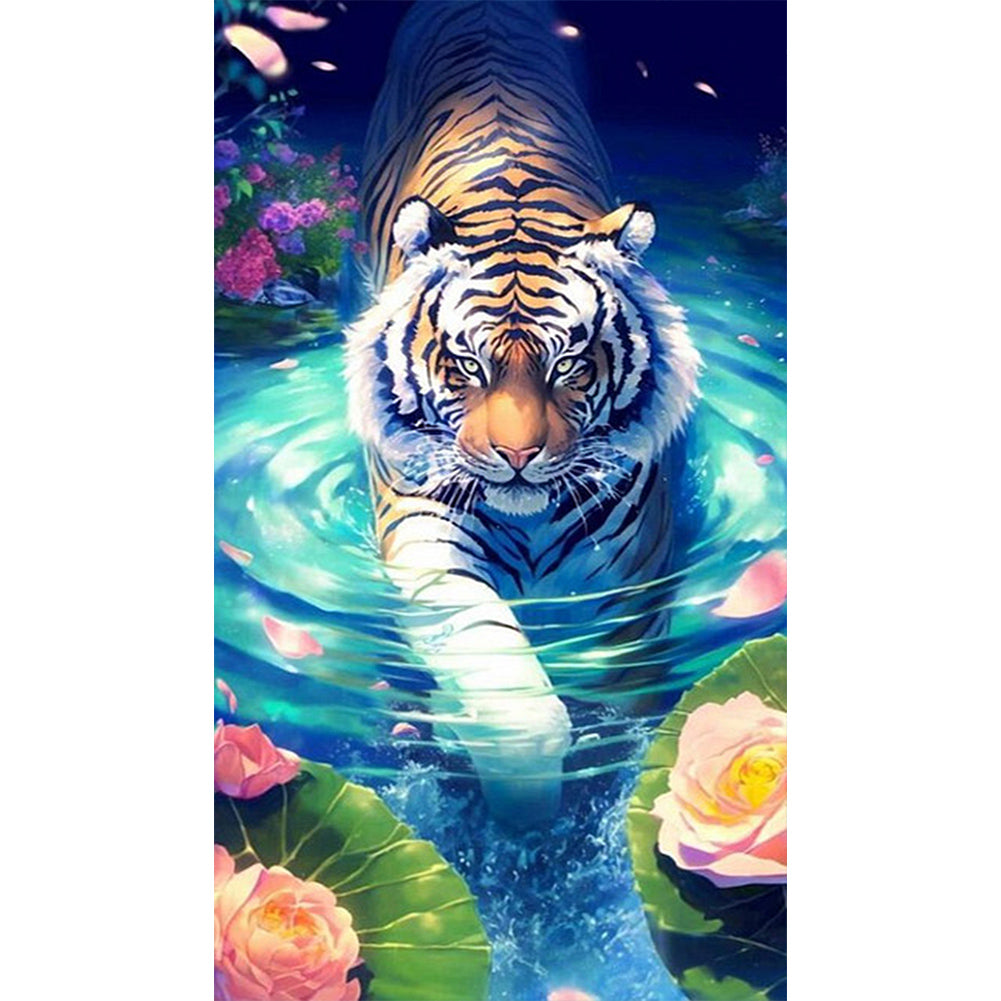 Tiger - AB Round Drill Diamond Painting 40*70CM