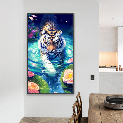 Tiger - AB Round Drill Diamond Painting 40*70CM