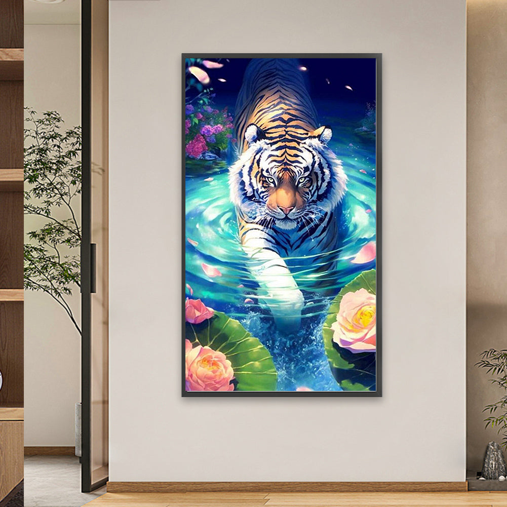 Tiger - AB Round Drill Diamond Painting 40*70CM