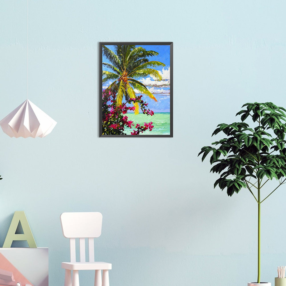Coconut Beach - Full Round Drill Diamond Painting 30*40CM