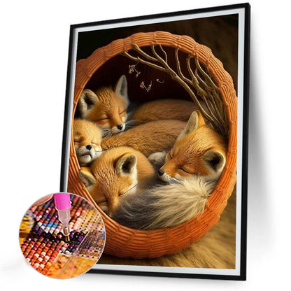 Fox - Full Round Drill Diamond Painting 30*40CM