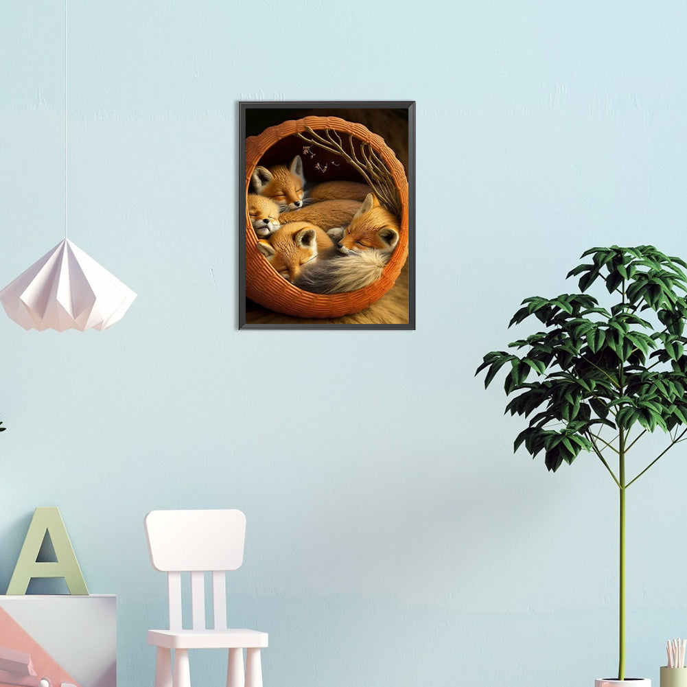 Fox - Full Round Drill Diamond Painting 30*40CM