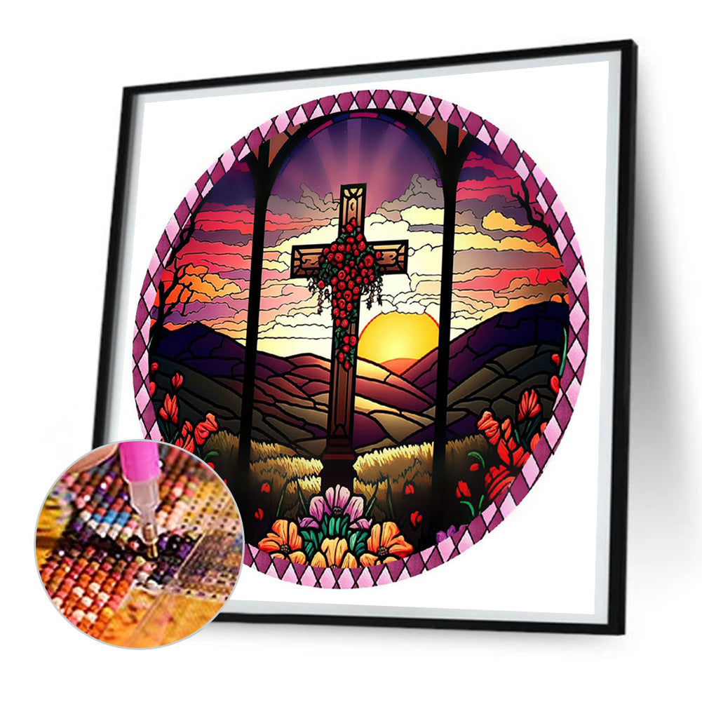 Cross - Full Round Drill Diamond Painting 30*30CM