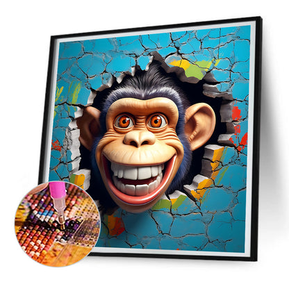 Small Animals Breaking Through The Wall - Full Round Drill Diamond Painting 30*30CM