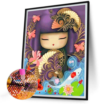 Japanese Doll - Full Round Drill Diamond Painting 30*40CM