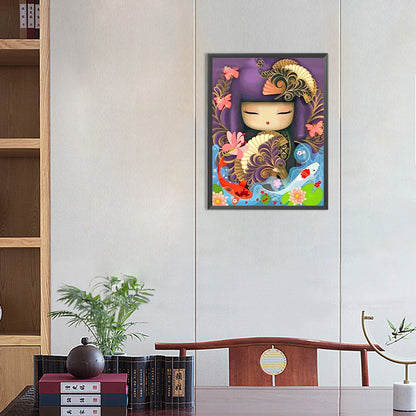 Japanese Doll - Full Round Drill Diamond Painting 30*40CM