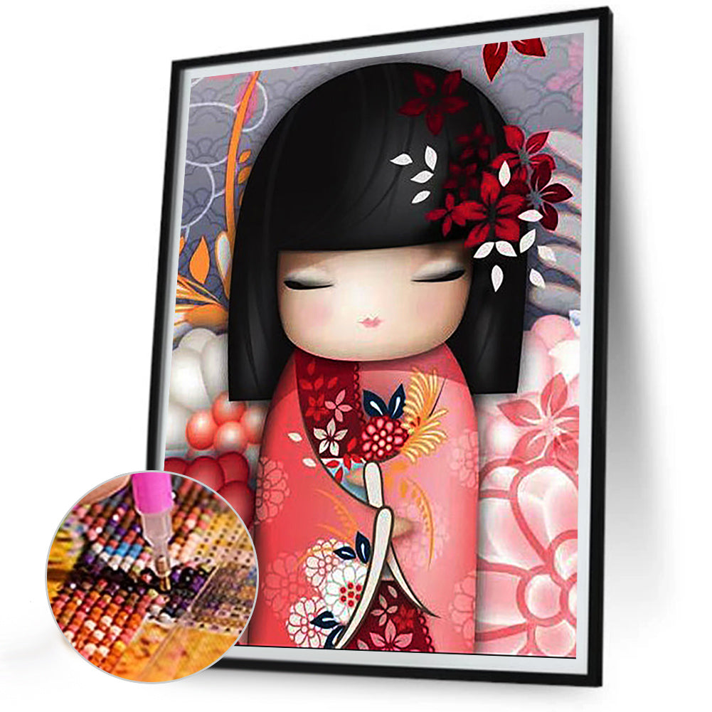 Japanese Doll - Full Round Drill Diamond Painting 30*40CM