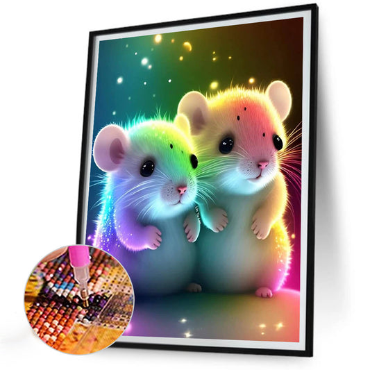 Color Mouse - Full Round Drill Diamond Painting 30*40CM