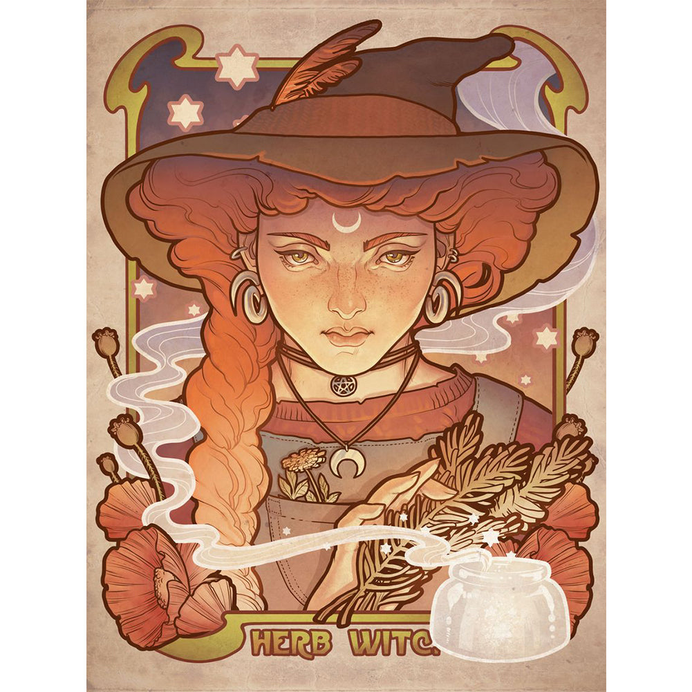 Witch - 11CT Stamped Cross Stitch 40*55CM