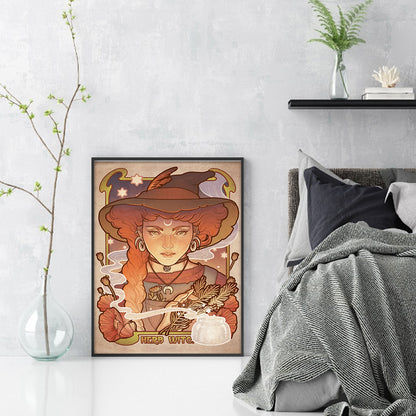 Witch - 11CT Stamped Cross Stitch 40*55CM