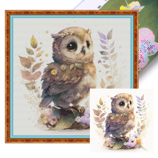 Owl - 11CT Stamped Cross Stitch 50*50CM