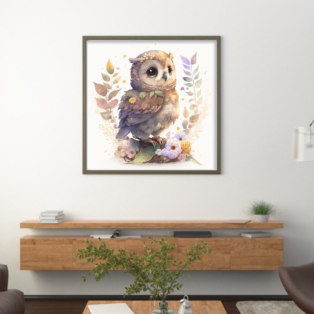 Owl - 11CT Stamped Cross Stitch 50*50CM