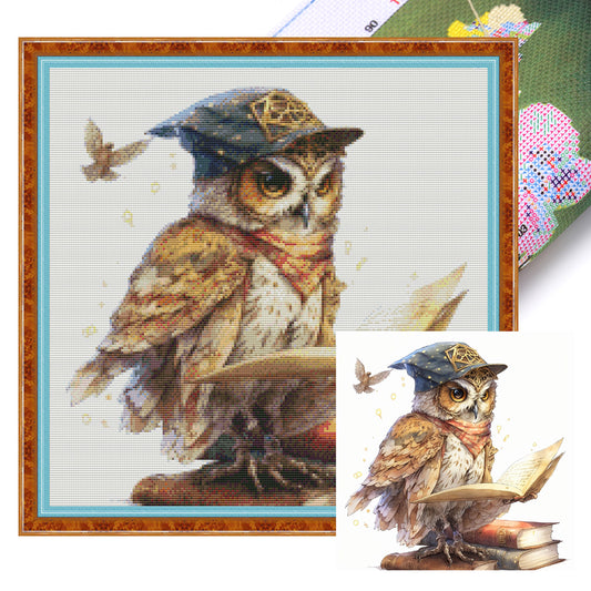 Owl - 11CT Stamped Cross Stitch 50*50CM