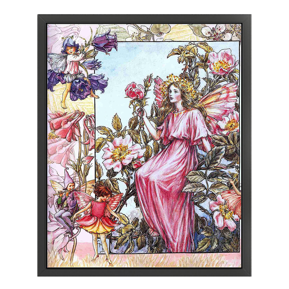 Wild Rose Fairy - 11CT Stamped Cross Stitch 50*60CM