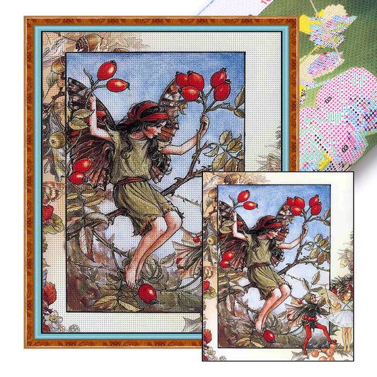 Flower Fairy - 11CT Stamped Cross Stitch 50*60CM