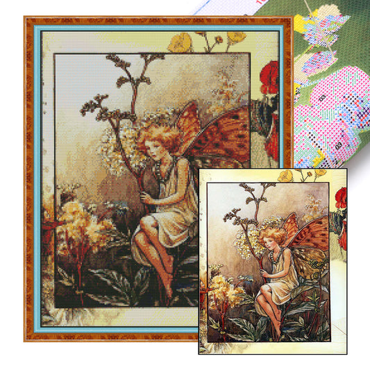 Fairy In The Grass - 11CT Stamped Cross Stitch 50*60CM