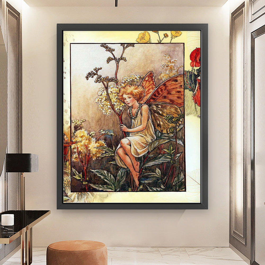 Fairy In The Grass - 11CT Stamped Cross Stitch 50*60CM