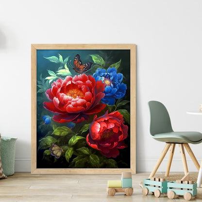 Peony - 11CT Stamped Cross Stitch 40*50CM