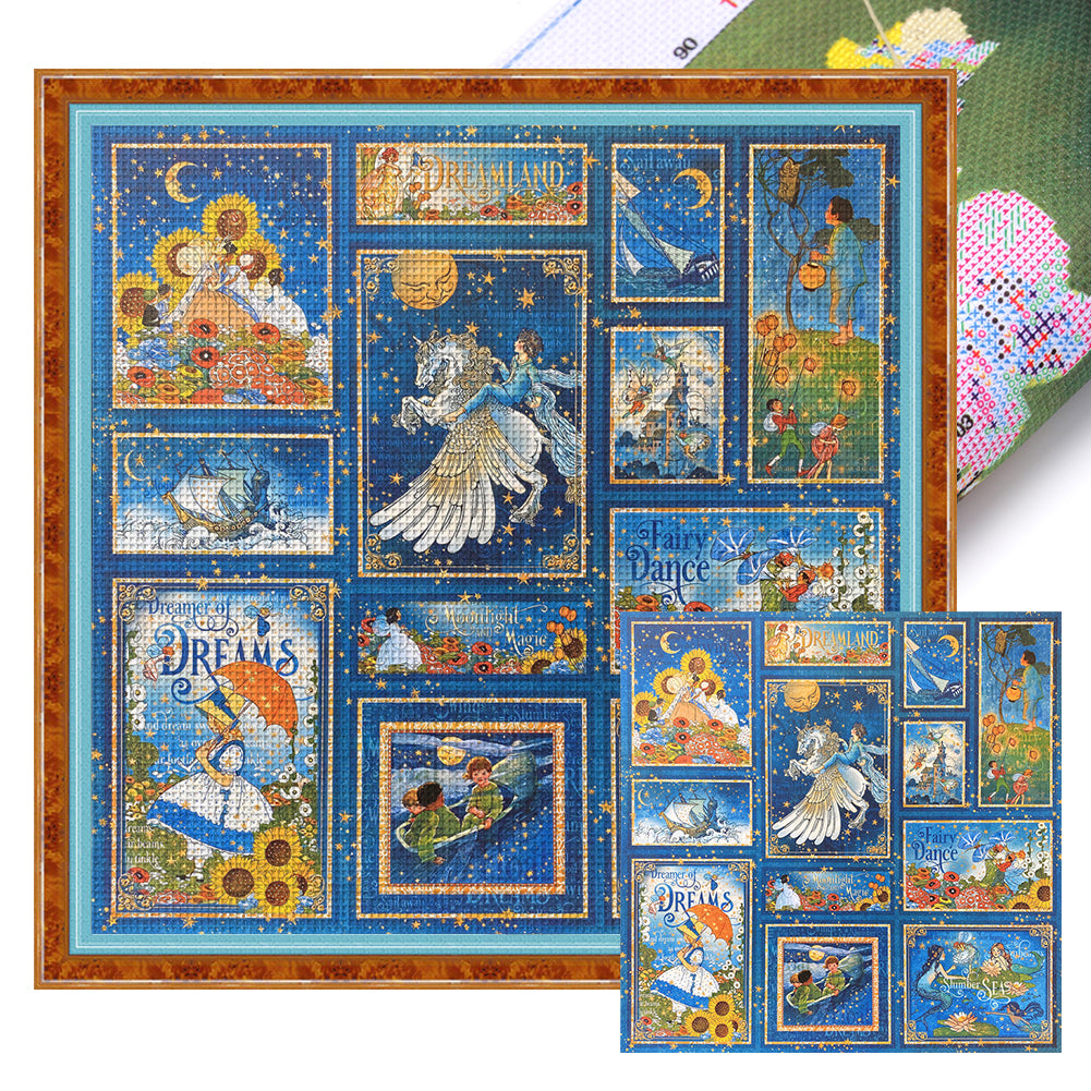 Fairy Tale Dreamland - 11CT Stamped Cross Stitch 50*50CM