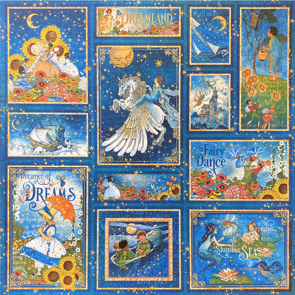 Fairy Tale Dreamland - 11CT Stamped Cross Stitch 50*50CM