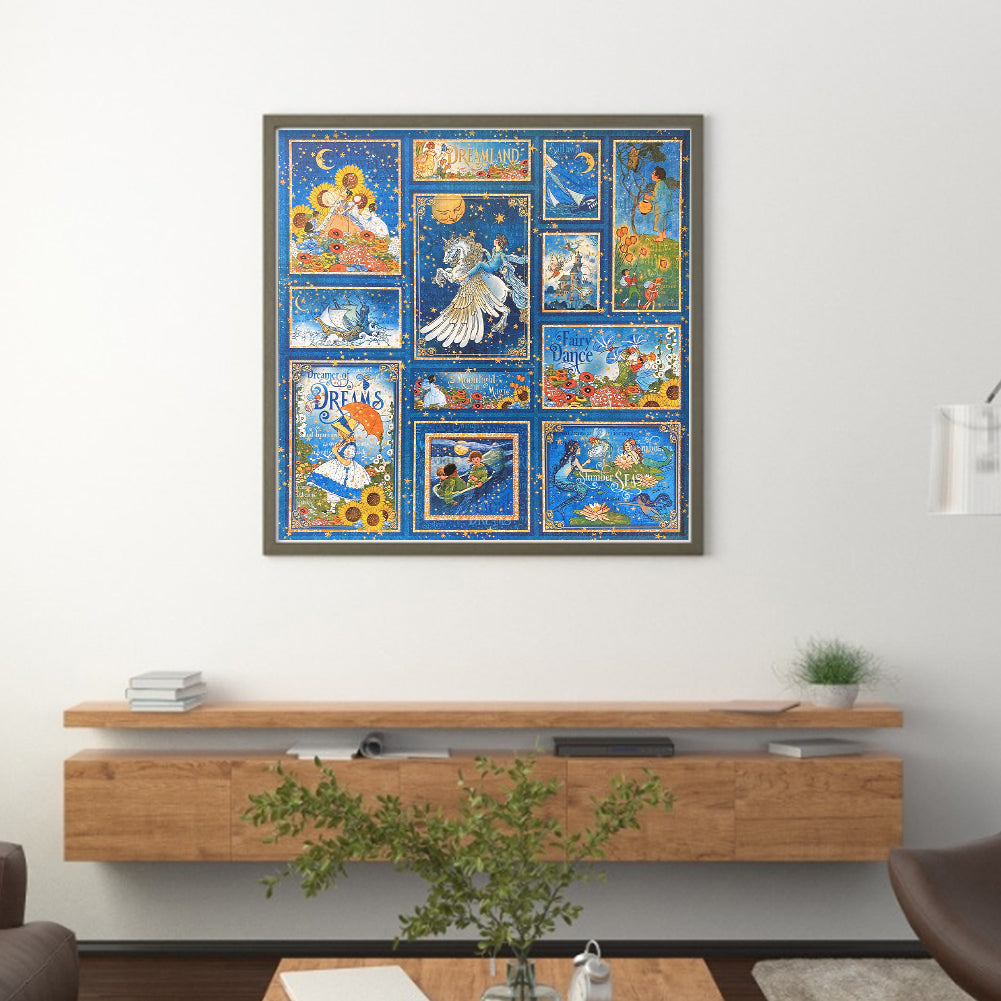 Fairy Tale Dreamland - 11CT Stamped Cross Stitch 50*50CM