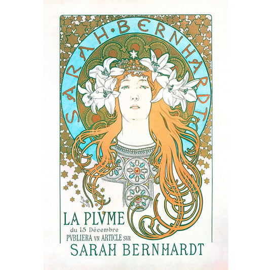 Mucha-Sarah Bernhardt - 11CT Stamped Cross Stitch 50*70CM