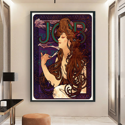 Job Cigarette Advertisement-Musha - 11CT Stamped Cross Stitch 50*70CM