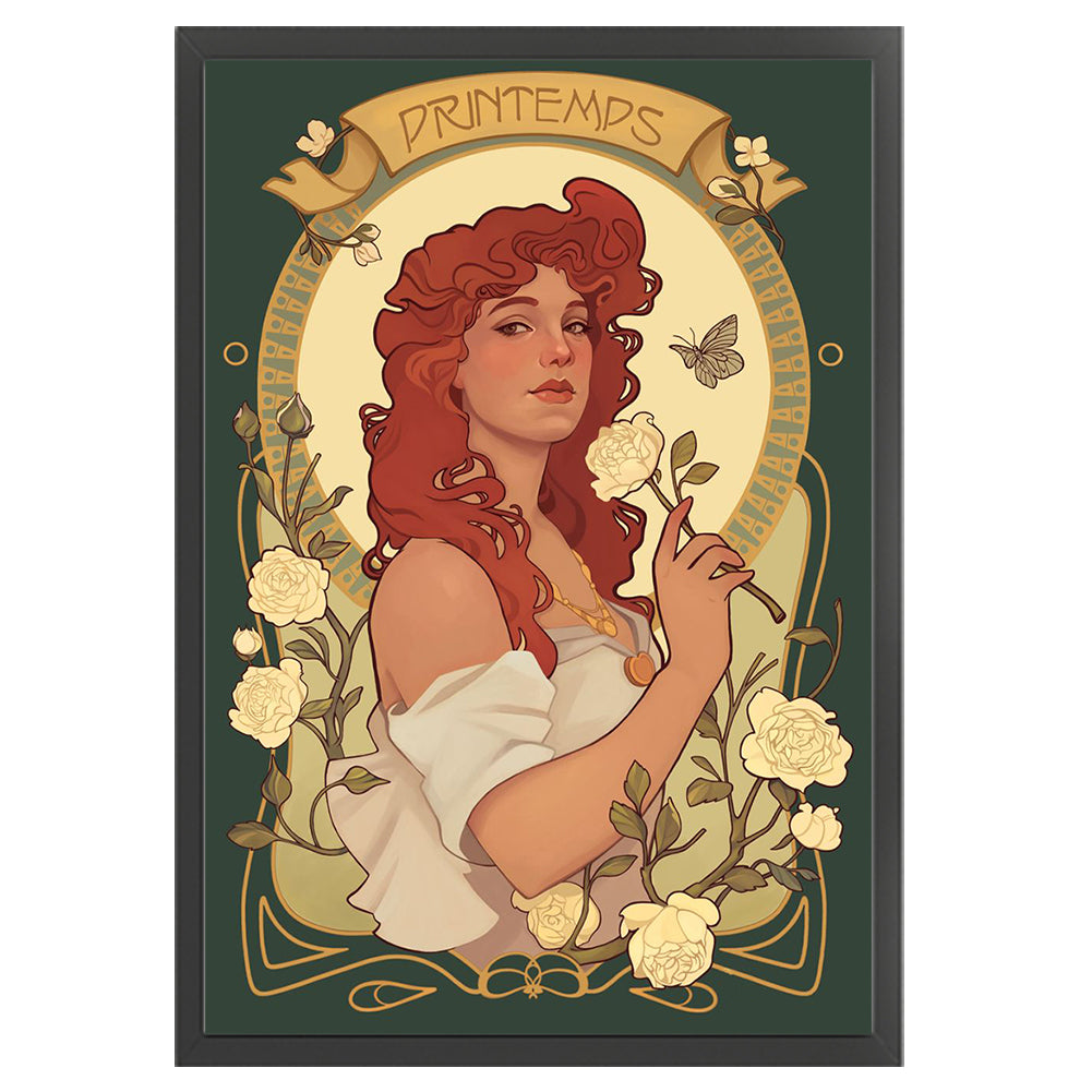 Spring Woman - 11CT Stamped Cross Stitch 50*70CM