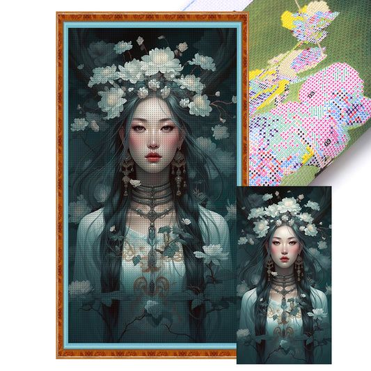 Lotus Beauty - 11CT Stamped Cross Stitch 50*90CM