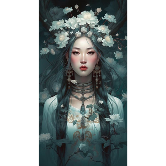 Lotus Beauty - 11CT Stamped Cross Stitch 50*90CM