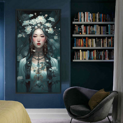 Lotus Beauty - 11CT Stamped Cross Stitch 50*90CM