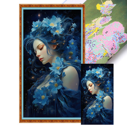 Delphinium Beauty - 11CT Stamped Cross Stitch 50*90CM