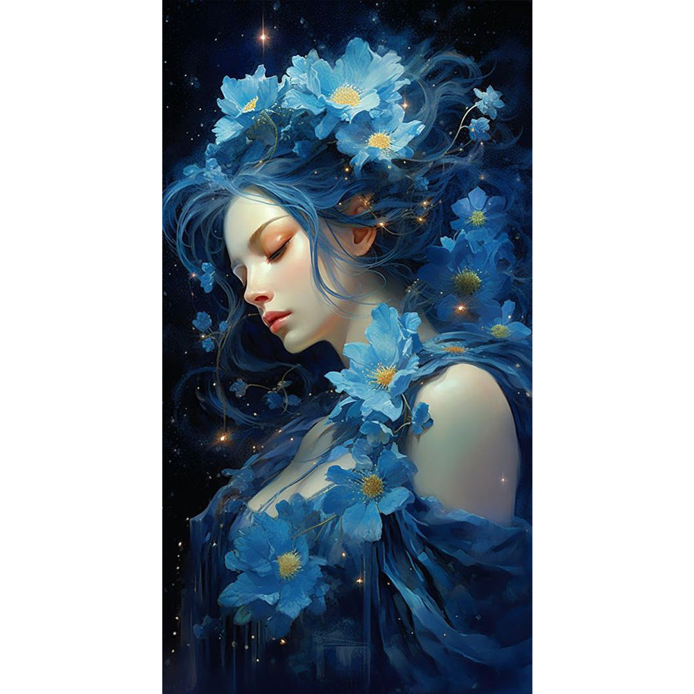 Delphinium Beauty - 11CT Stamped Cross Stitch 50*90CM