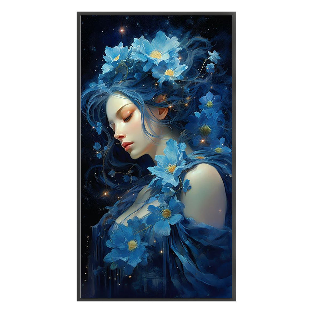 Delphinium Beauty - 11CT Stamped Cross Stitch 50*90CM