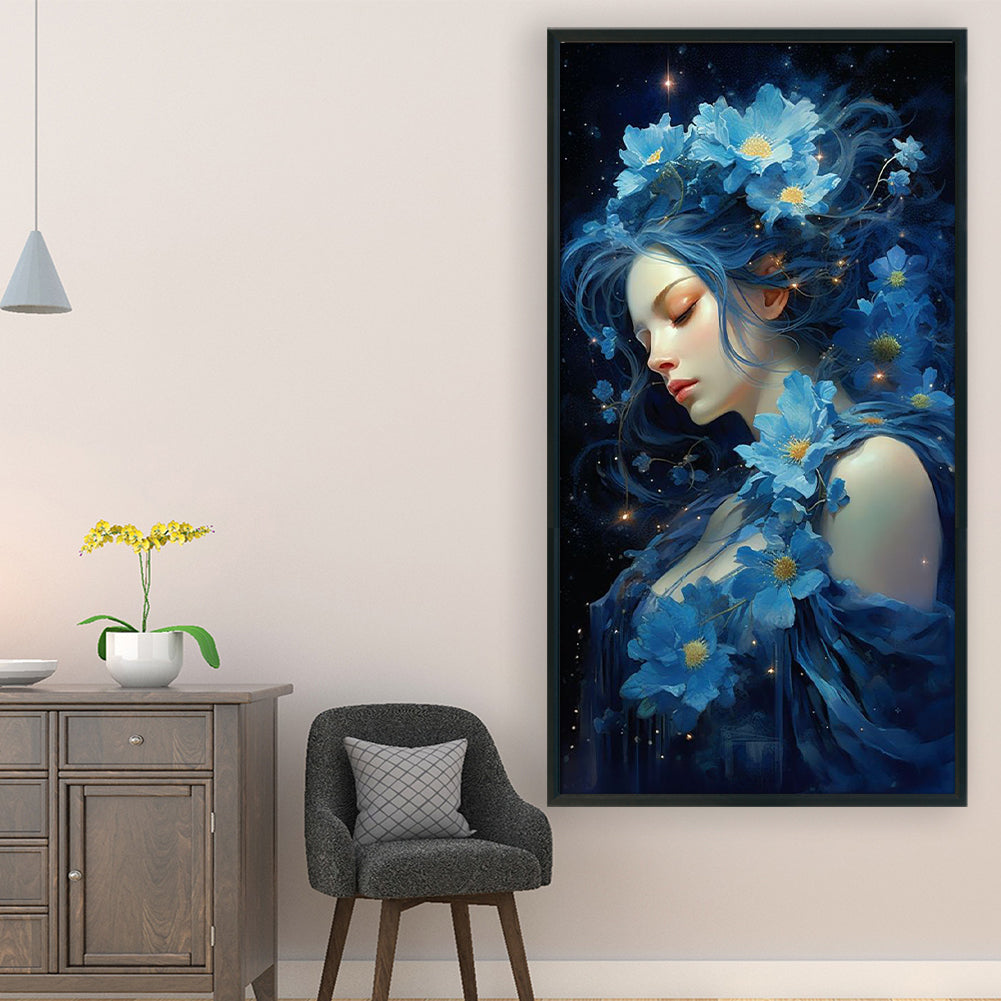 Delphinium Beauty - 11CT Stamped Cross Stitch 50*90CM