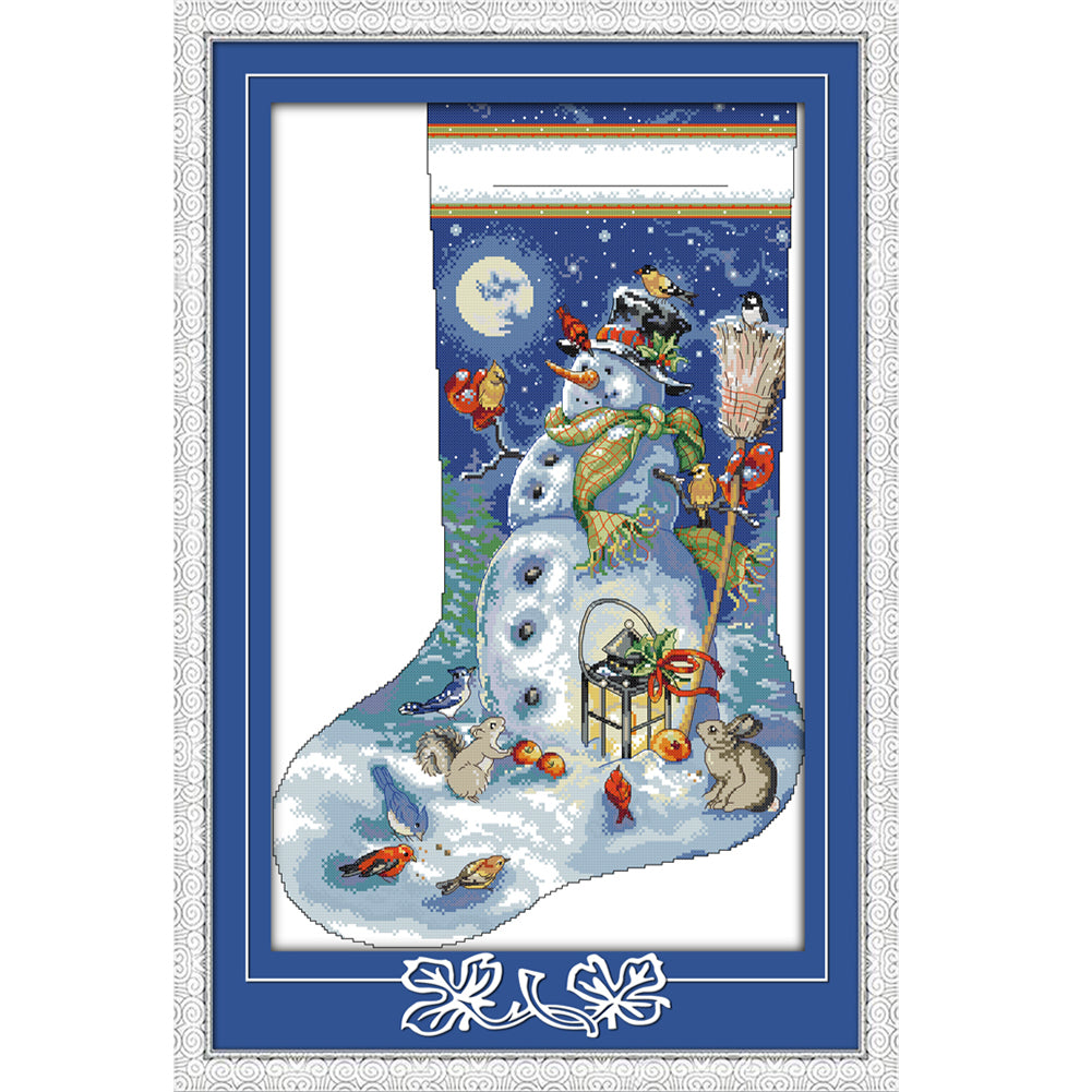 Christmas Socks - 16CT Stamped Cross Stitch 37*53CM(Joy Sunday)