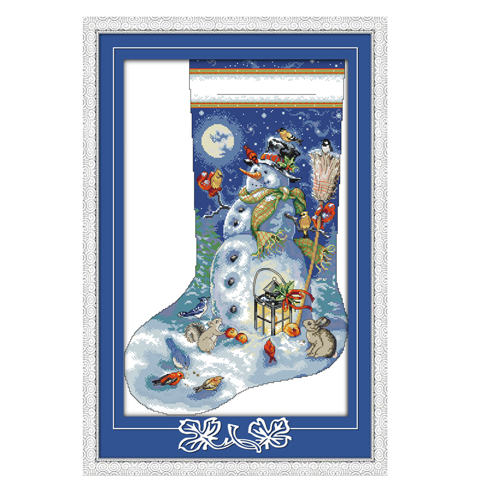 Christmas Socks - 16CT Stamped Cross Stitch 37*53CM(Joy Sunday)